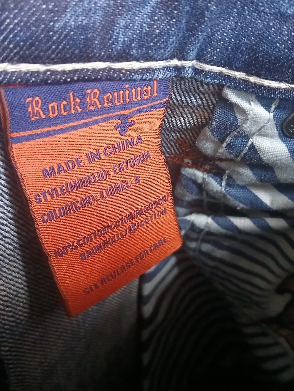 💎 Rock Revival Men's Lionel Blue Jeans Boot Cut Jeans - Picture 2 of 11